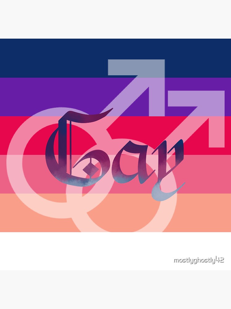 Cinthean Pride Flag Gay Gothic Calligraphy Sticker For Sale By