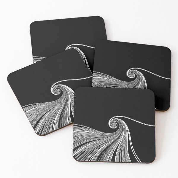 Item preview, White Wave on Black designed and sold by FancyFriendship.