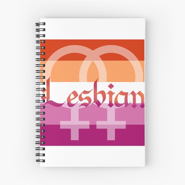 Item preview, Sunset Lesbian Pride Flag Gothic Calligraphy designed and sold by mostlyghostly42.