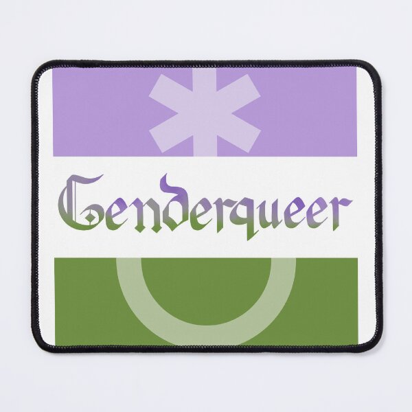 Item preview, Genderqueer Pride Flag Queer Gothic Calligraphy designed and sold by mostlyghostly42.