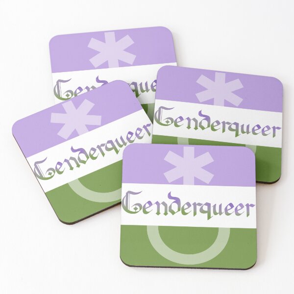 Item preview, Genderqueer Pride Flag Queer Gothic Calligraphy designed and sold by mostlyghostly42.