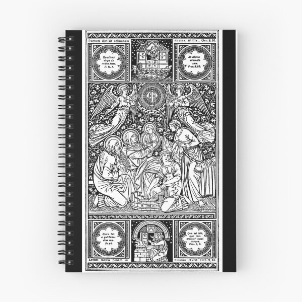 Item preview, Traditional Nativity scene black and white with angels designed and sold by natalisdesign.
