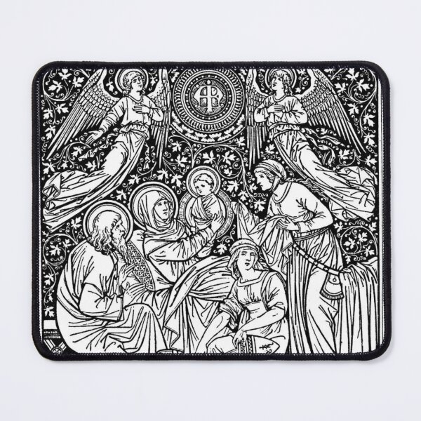 Item preview, Traditional Nativity scene black and white with angels designed and sold by natalisdesign.