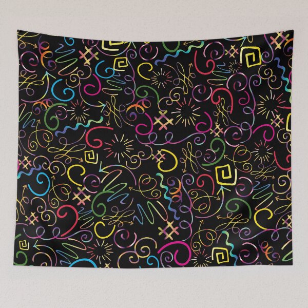 Item preview, Colorful Doodles Pattern designed and sold by Lezbo1986.