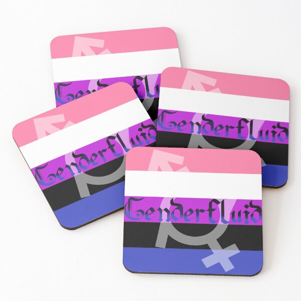 Item preview, Genderfluid Pride Flag Gothic Calligraphy designed and sold by mostlyghostly42.