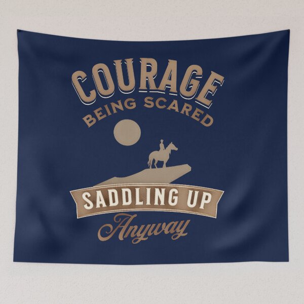 Item preview, Courage Being Scared Saddling Up Anyway designed and sold by No1Equestrian.