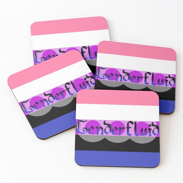 Item preview, Genderfluid Pride Flag Gothic Calligraphy designed and sold by mostlyghostly42.