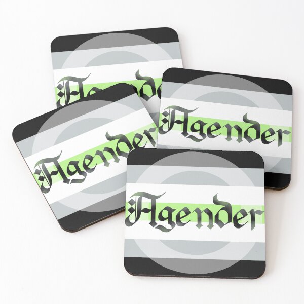 Item preview, Agender Pride Flag Gothic Calligraphy designed and sold by mostlyghostly42.