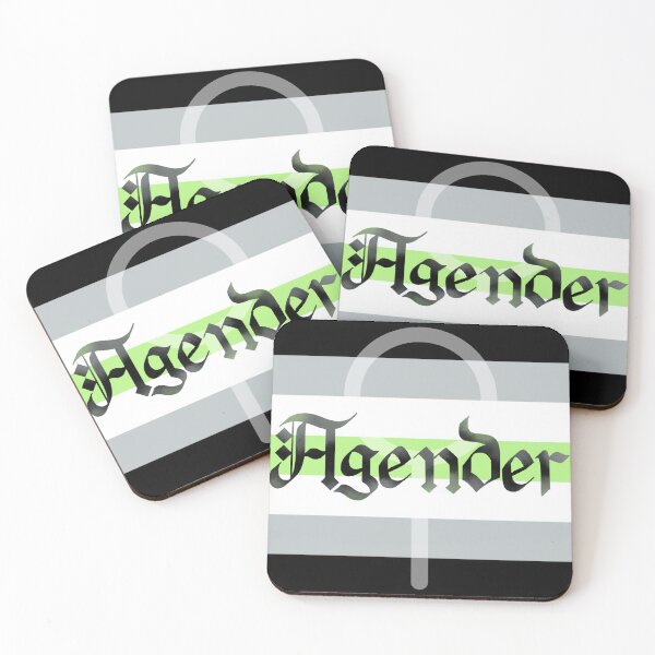 Item preview, Agender Pride Flag Gothic Calligraphy designed and sold by mostlyghostly42.