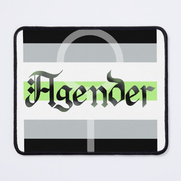 Item preview, Agender Pride Flag Gothic Calligraphy designed and sold by mostlyghostly42.