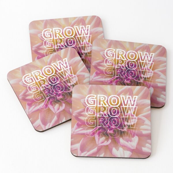 Item preview, GROW (above) - Pink Flower Blossom, Floral Background designed and sold by AliceSLee.