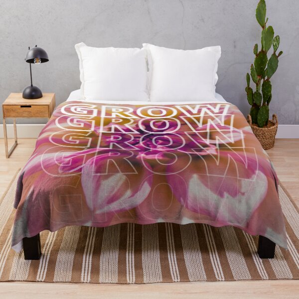 Item preview, GROW (above) - Pink Flower Blossom, Floral Background designed and sold by AliceSLee.