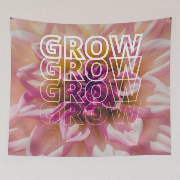 Item preview, GROW (above) - Pink Flower Blossom, Floral Background designed and sold by AliceSLee.