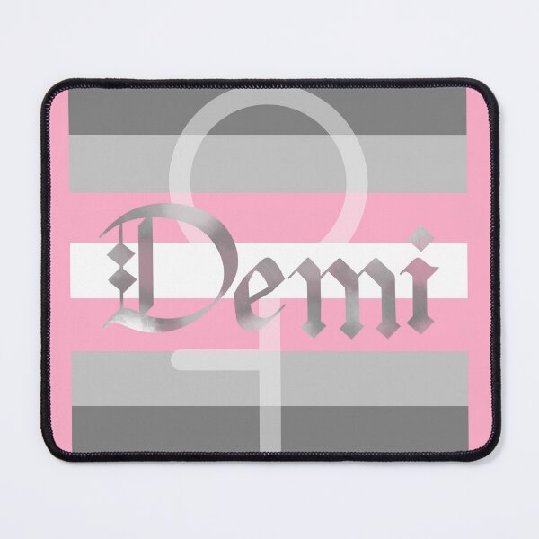 Item preview, Demigirl Pride Flag Demigender Gothic Calligraphy designed and sold by mostlyghostly42.