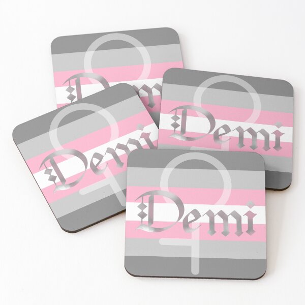 Item preview, Demigirl Pride Flag Demigender Gothic Calligraphy designed and sold by mostlyghostly42.