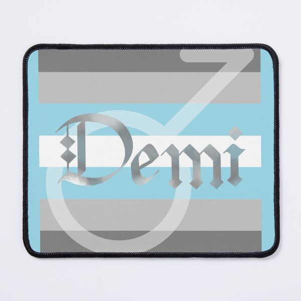 Item preview, Demiboy Pride Flag Demigender Gothic Calligraphy designed and sold by mostlyghostly42.