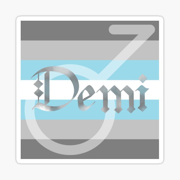 Item preview, Demiboy Pride Flag Demigender Gothic Calligraphy designed and sold by mostlyghostly42.