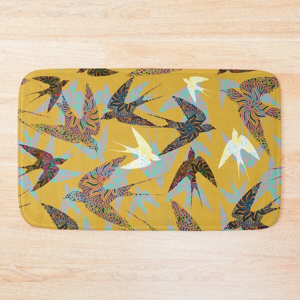 Item preview, Mustard Flying Swallows designed and sold by Sonja McKinnon.