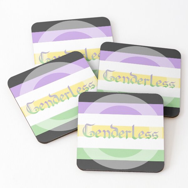 Item preview, Genderless Pride Flag Gothic Calligraphy designed and sold by mostlyghostly42.