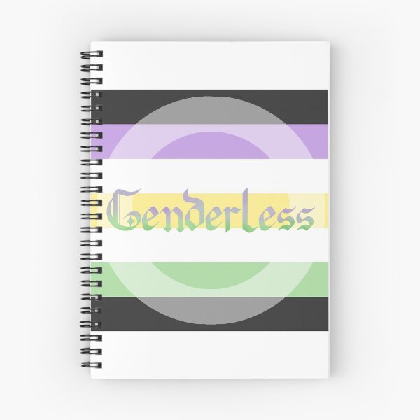 Item preview, Genderless Pride Flag Gothic Calligraphy designed and sold by mostlyghostly42.