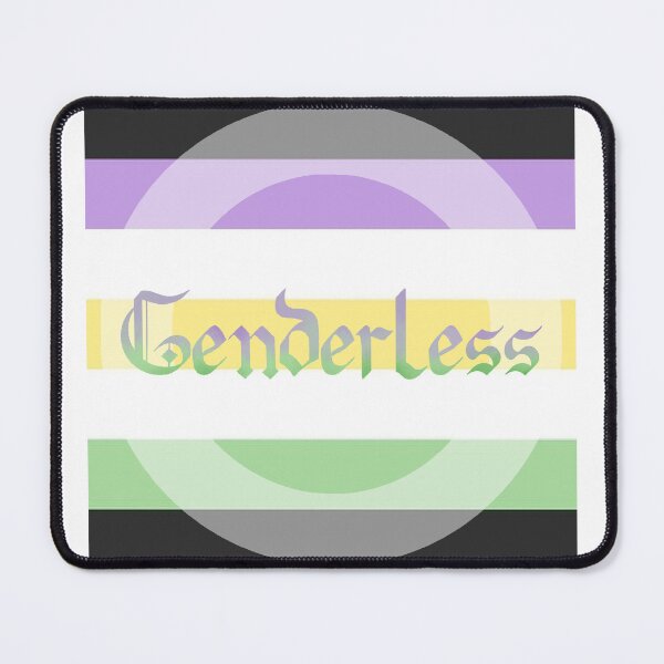 Item preview, Genderless Pride Flag Gothic Calligraphy designed and sold by mostlyghostly42.
