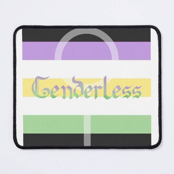 Item preview, Genderless Pride Flag Gothic Calligraphy designed and sold by mostlyghostly42.