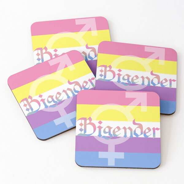 Item preview, Bigender Pride Flag Gothic Calligraphy designed and sold by mostlyghostly42.