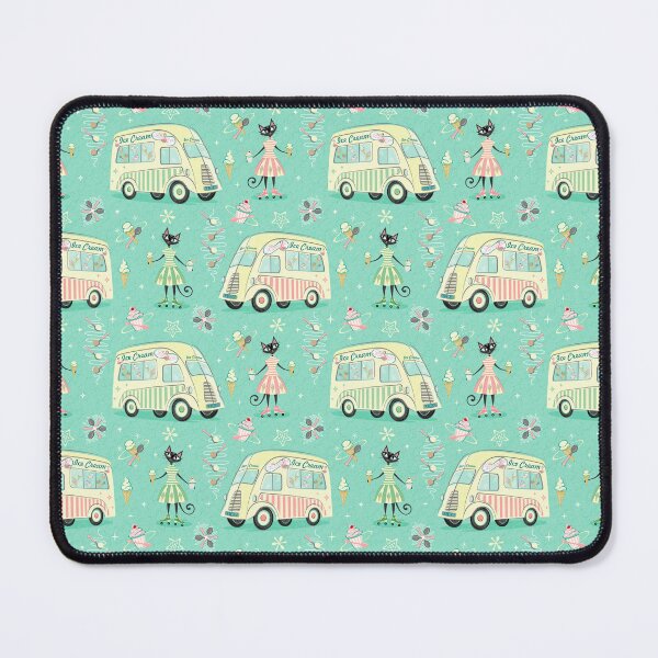 Item preview, Vintage Ice Cream Vans with Cats ©studioxtine designed and sold by studioxtine.