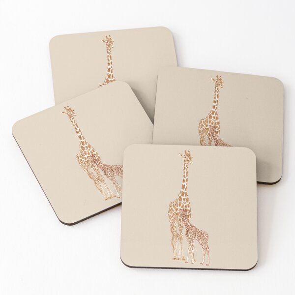 Item preview, Giraffe and giraffe - brown colorized version designed and sold by SylvieG18.