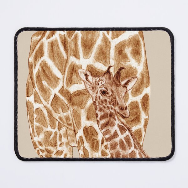 Item preview, Giraffe and giraffe - brown colorized version designed and sold by SylvieG18.