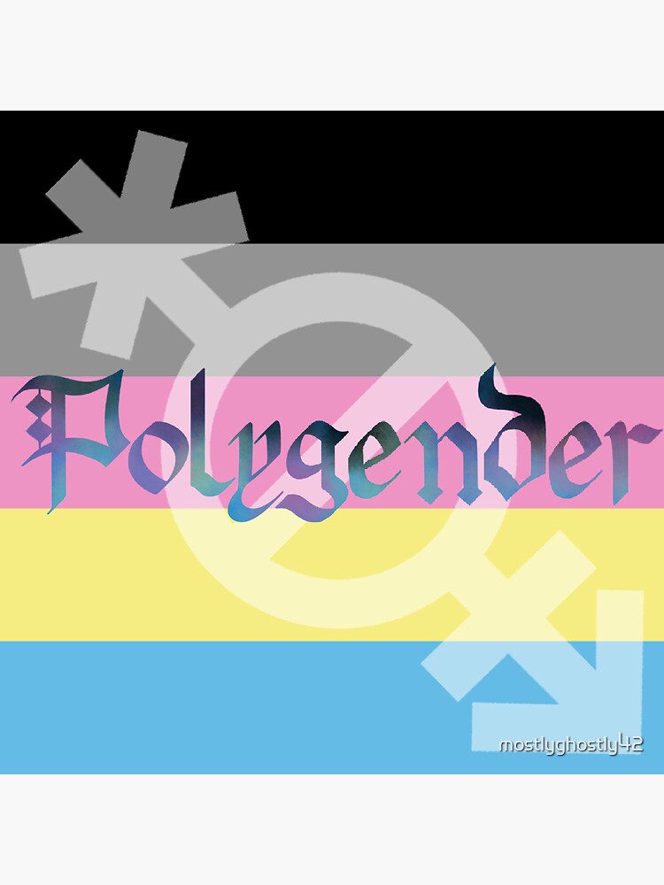 Polygender Pride Flag Gothic Calligraphy Sticker For Sale By Mostlyghostly42 Redbubble 9207