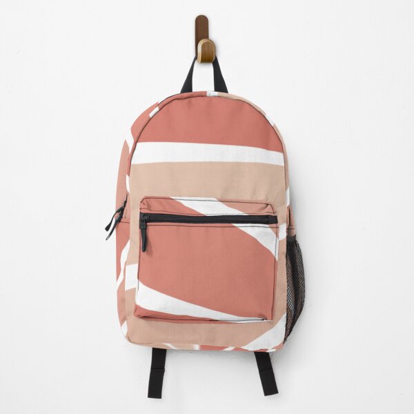 Item preview, Coral Retro Sunset 70s Style Stripes Coral Pink Blush Mid-Century Modern designed and sold by TeesForNerds.