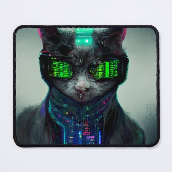 Item preview, Qwerty - The Cyber Cat designed and sold by thelofidragon.