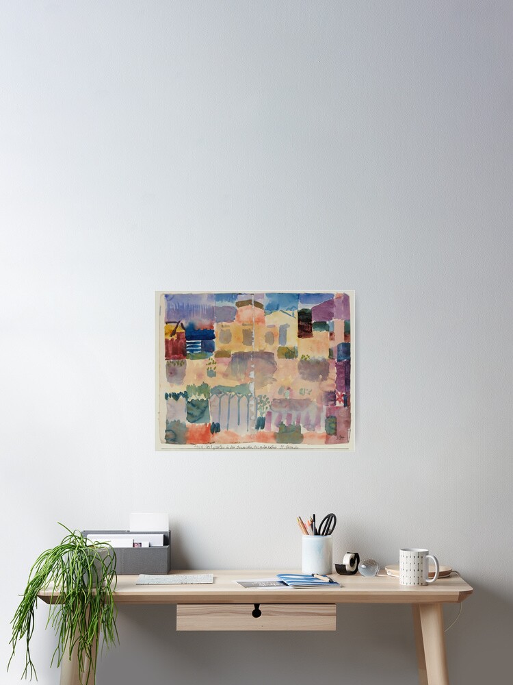 Thumbnail 2 of 3, Poster, Paul Klee Garden in St. Germain, The European Quarter Near Tunis ( Abstract pattern· expressionism · cubism · surrealism ) Paul Klee designed and sold by TeeARTHY.