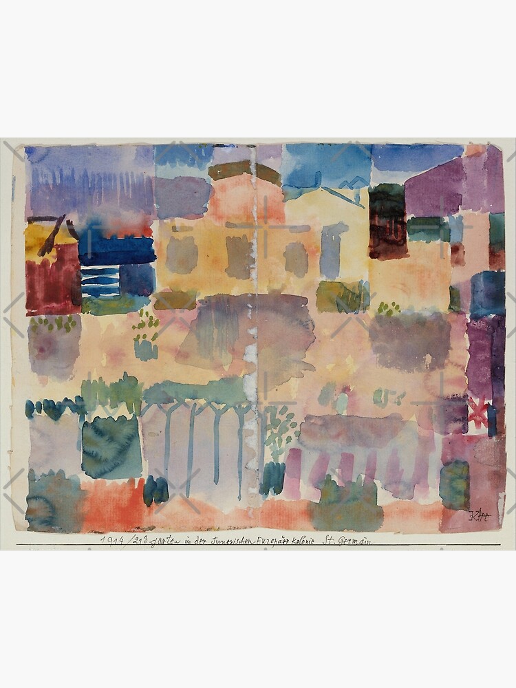 Thumbnail 3 of 3, Poster, Paul Klee Garden in St. Germain, The European Quarter Near Tunis ( Abstract pattern· expressionism · cubism · surrealism ) Paul Klee designed and sold by TeeARTHY.