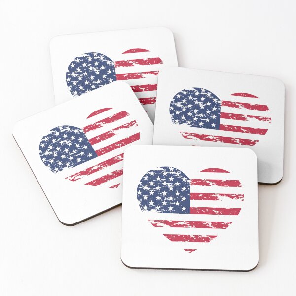 Item preview, Flag USA Symbol Heart Shape designed and sold by FeelinGGo ✅.