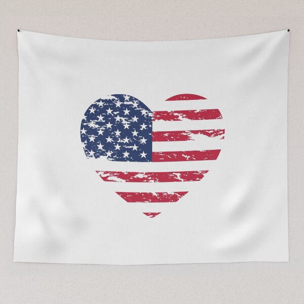Item preview, Flag USA Symbol Heart Shape designed and sold by FeelinGGo ✅.