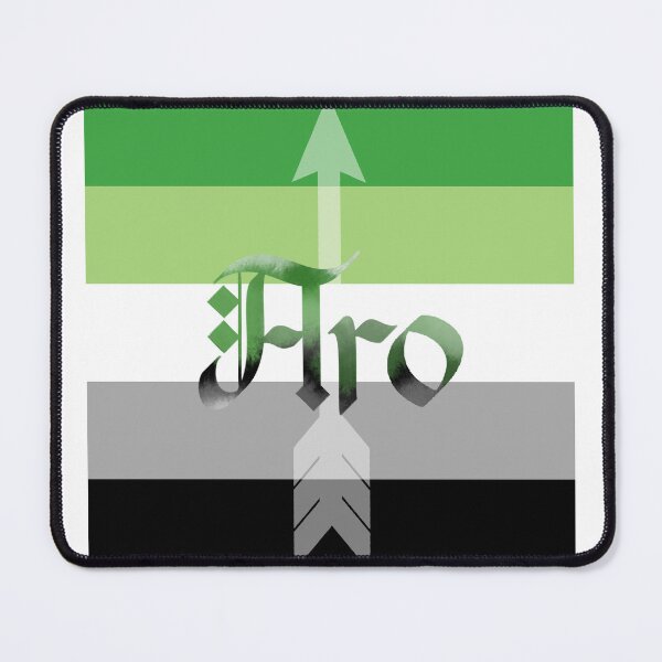 Item preview, Aro Pride Flag Aromantic Gothic Calligraphy designed and sold by mostlyghostly42.