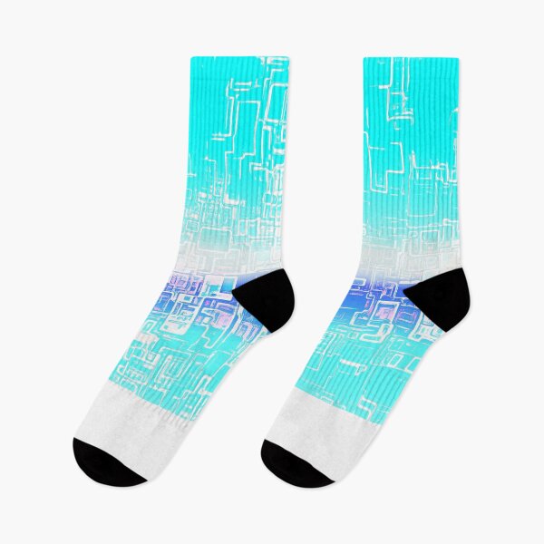 Item preview, STYLISH PAINT BLUE CYAN WHITE MARINE AQUA BLOCKISM. designed and sold by Ralek.