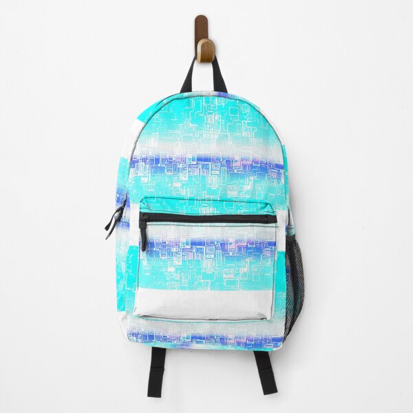 Item preview, STYLISH PAINT BLUE CYAN WHITE MARINE AQUA BLOCKISM. designed and sold by Ralek.