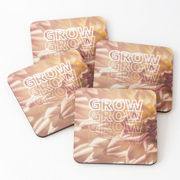 Item preview, GROW (above) - Beige Flower Blossom, Botanical Petals designed and sold by AliceSLee.