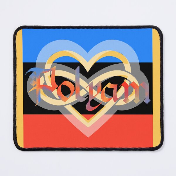 Item preview, Polyam Pride Flag Polyamorous Gothic Calligraphy designed and sold by mostlyghostly42.