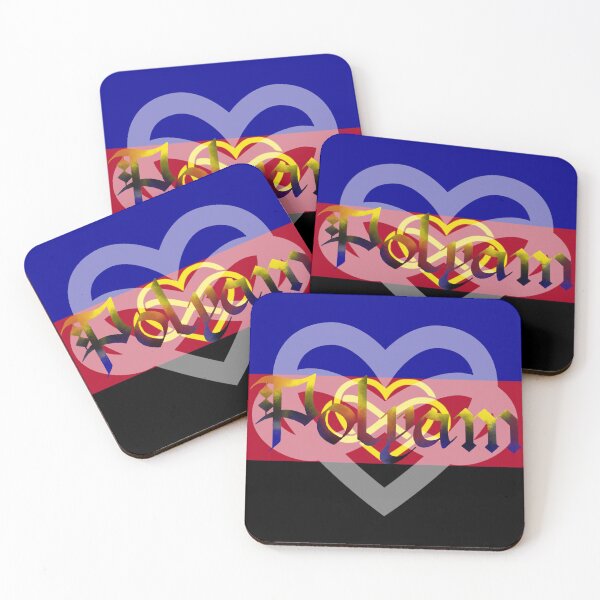 Item preview, Polyam Pride Flag Polyamorous Gothic Calligraphy designed and sold by mostlyghostly42.