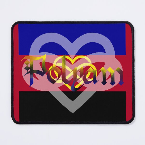 Item preview, Polyam Pride Flag Polyamorous Gothic Calligraphy designed and sold by mostlyghostly42.