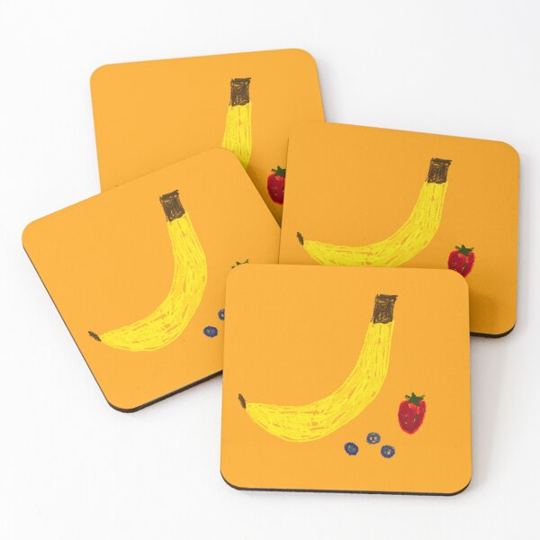 Item preview, Orange Oil Pastel Abstract Fruit Funny Minimalist Salad Banana Strawberry Blueberry  designed and sold by hopecope.