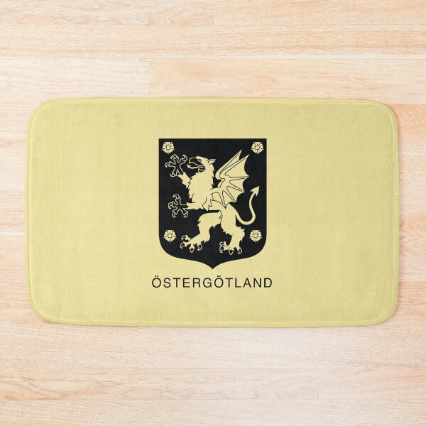 Item preview, Griffin with Dragon Wings, the Coat of Arms of Östergötland, Sweden, Black Print (Svenska Landskap) designed and sold by Landskapsbutiken .com.