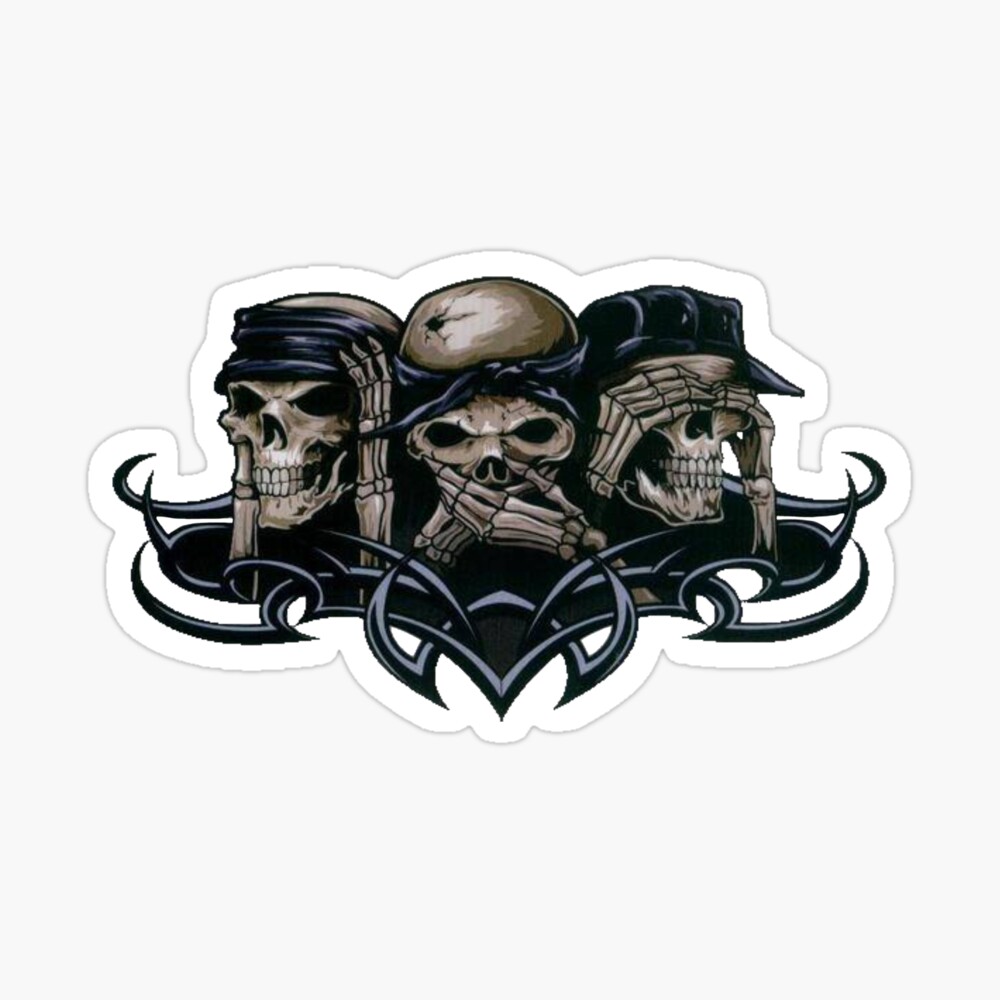 Skulls With Smoke  Hear No Evil See No Evil Speak No Evil Skull Tattoo    Cool Evil Skull HD phone wallpaper  Pxfuel