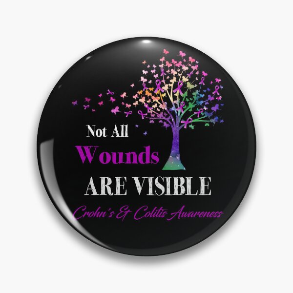 Item preview, Not All Wounds Are Visible Crohn's & Colitis Awareness designed and sold by Hatjar.