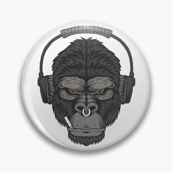 Item preview, Smoking ape with headphones  designed and sold by Disturbed-Mind.