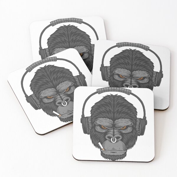 Item preview, Smoking ape with headphones  designed and sold by Disturbed-Mind.